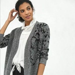 Anthropologie averie leopard cardigan
